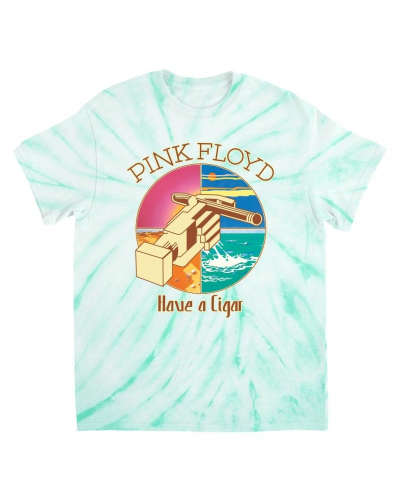 Pink Floyd T-Shirt | Have A Cigar Singles Album Design Tie Dye Shirt $8.62 Shirts