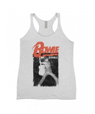 David Bowie Ladies' Tank Top | Asia Concert Promotion Distressed Shirt $12.45 Shirts