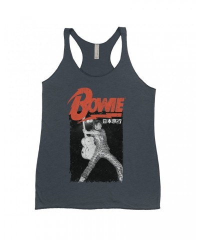 David Bowie Ladies' Tank Top | Asia Concert Promotion Distressed Shirt $12.45 Shirts