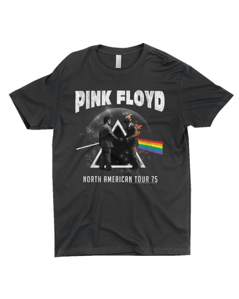 Pink Floyd T-Shirt | 1975 North American Tour Design Distressed Shirt $9.48 Shirts