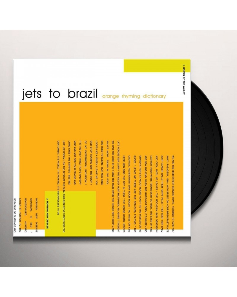 Jets To Brazil Orange Rhyming Dictionary Vinyl Record $7.59 Vinyl