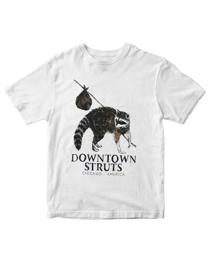 Downtown Struts Raccoon - White - T-Shirt $5.74 Shirts