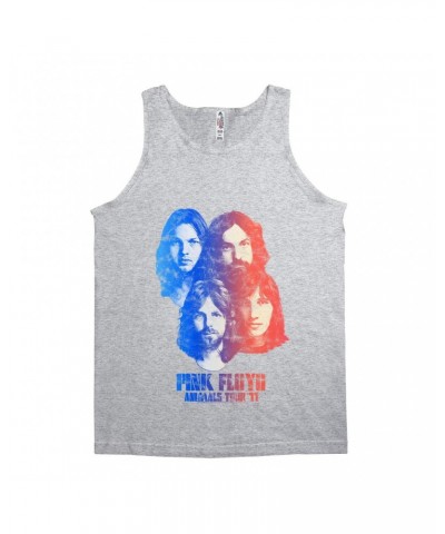 Pink Floyd Unisex Tank Top | Group Ombre Animals '77 Tour Image Distressed Shirt $12.48 Shirts