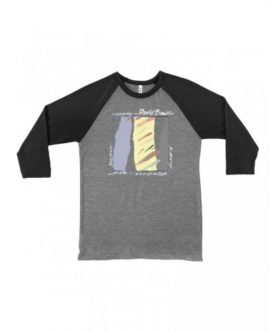 David Bowie 3/4 Sleeve Baseball Tee | Scary Monsters Album Image Shirt $11.38 Shirts