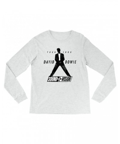 David Bowie Long Sleeve Shirt | 1990 Sound + Vision Tour Logo Image Shirt $9.88 Shirts