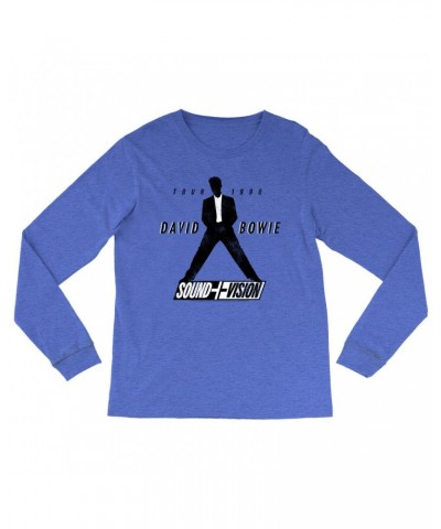 David Bowie Long Sleeve Shirt | 1990 Sound + Vision Tour Logo Image Shirt $9.88 Shirts