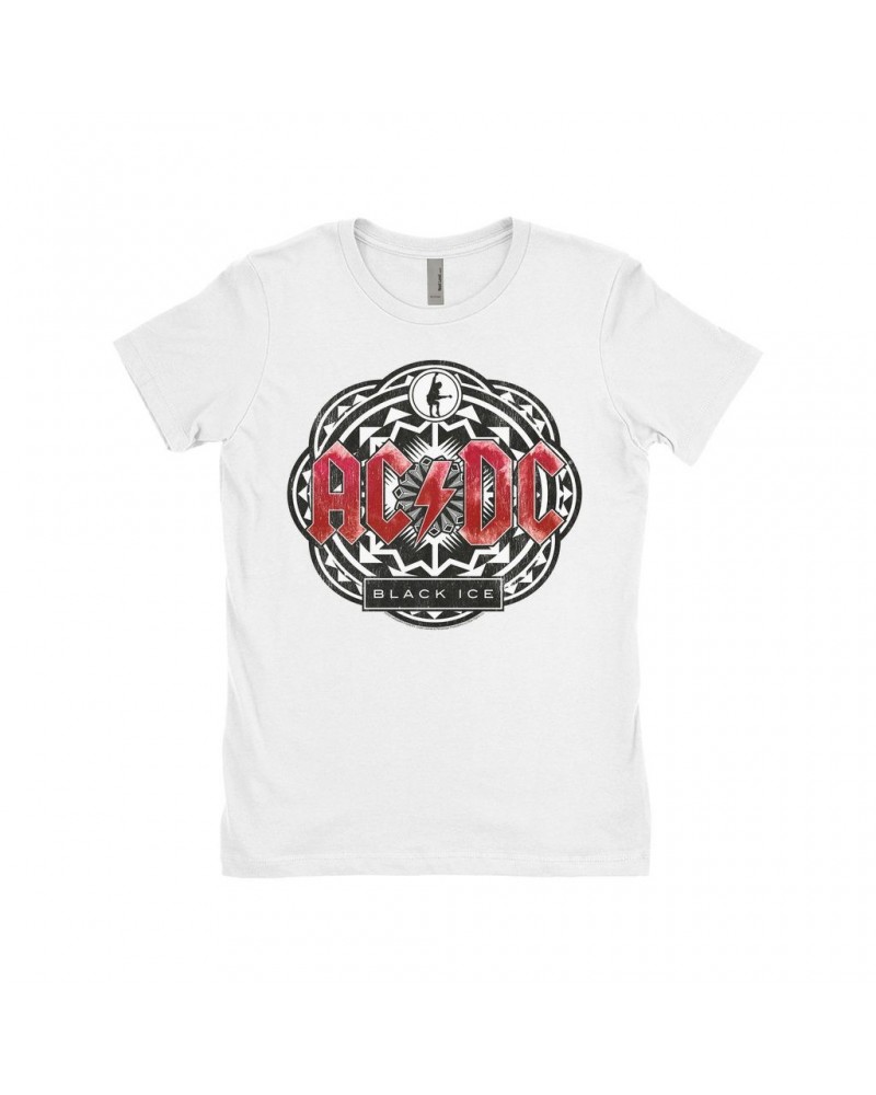 AC/DC Ladies' Boyfriend T-Shirt | Black Ice Red Design Shirt $12.48 Shirts