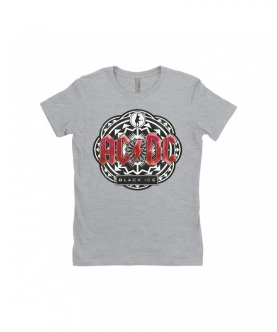 AC/DC Ladies' Boyfriend T-Shirt | Black Ice Red Design Shirt $12.48 Shirts