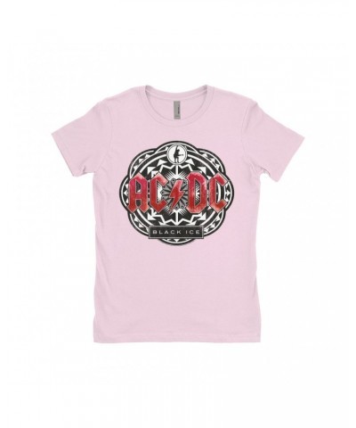 AC/DC Ladies' Boyfriend T-Shirt | Black Ice Red Design Shirt $12.48 Shirts