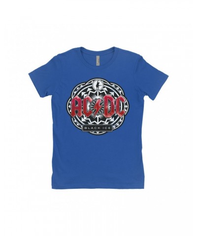 AC/DC Ladies' Boyfriend T-Shirt | Black Ice Red Design Shirt $12.48 Shirts