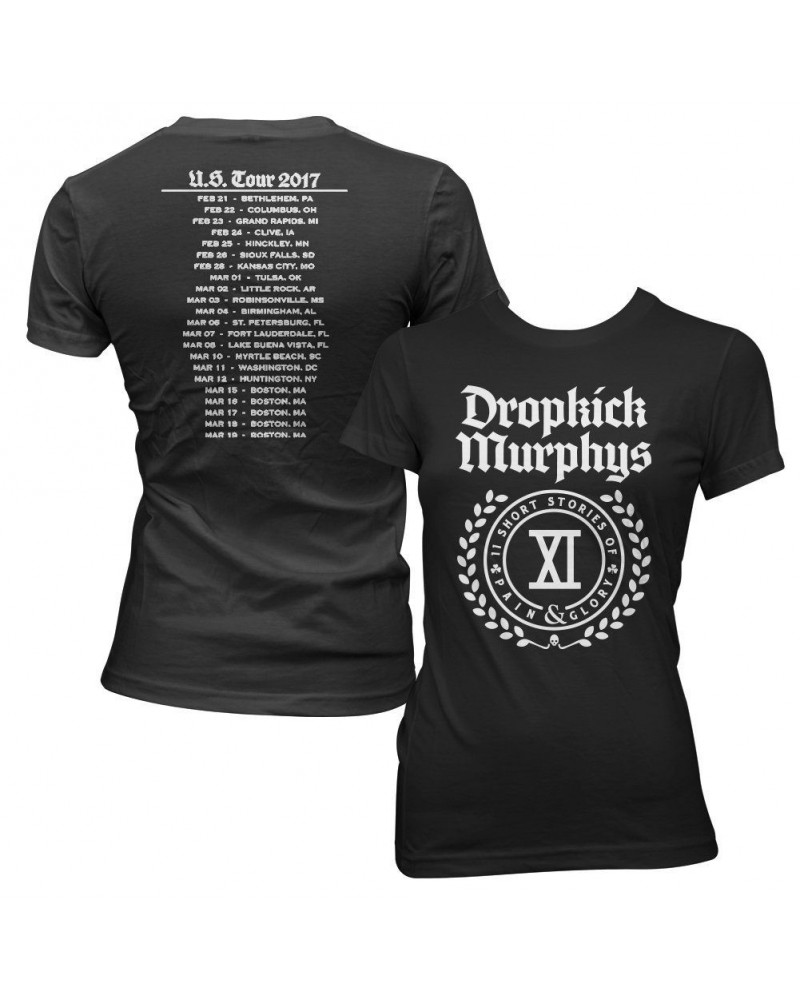 Dropkick Murphys Pain & Glory XI Womens Tour Tee (Black) $10.64 Shirts