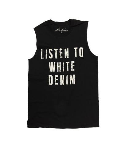 White Denim Listen To White Denim Tank $9.80 Shirts