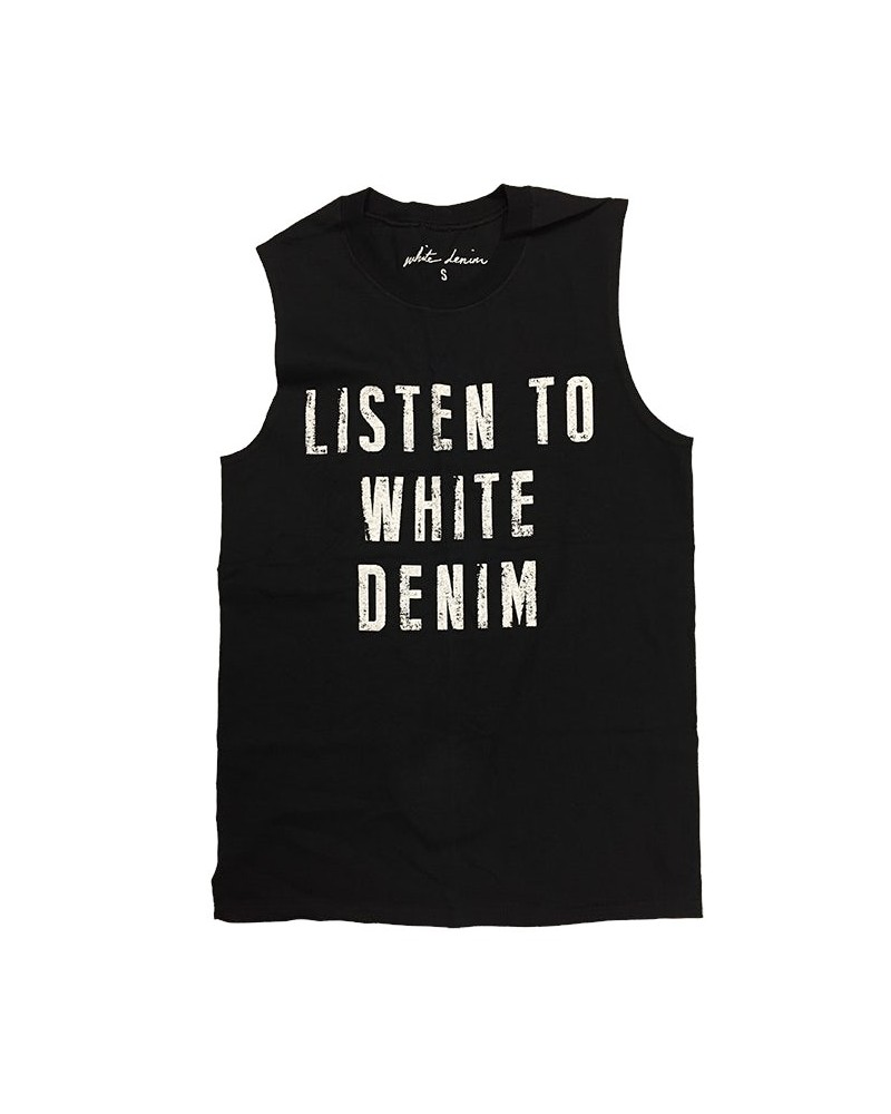 White Denim Listen To White Denim Tank $9.80 Shirts