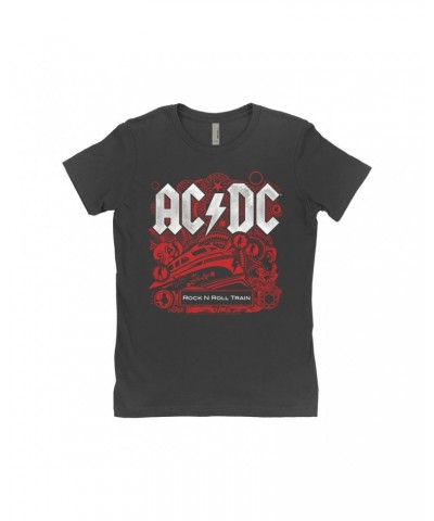 AC/DC Ladies' Boyfriend T-Shirt | Rock And Roll Train Album Cover Design Shirt $7.98 Shirts