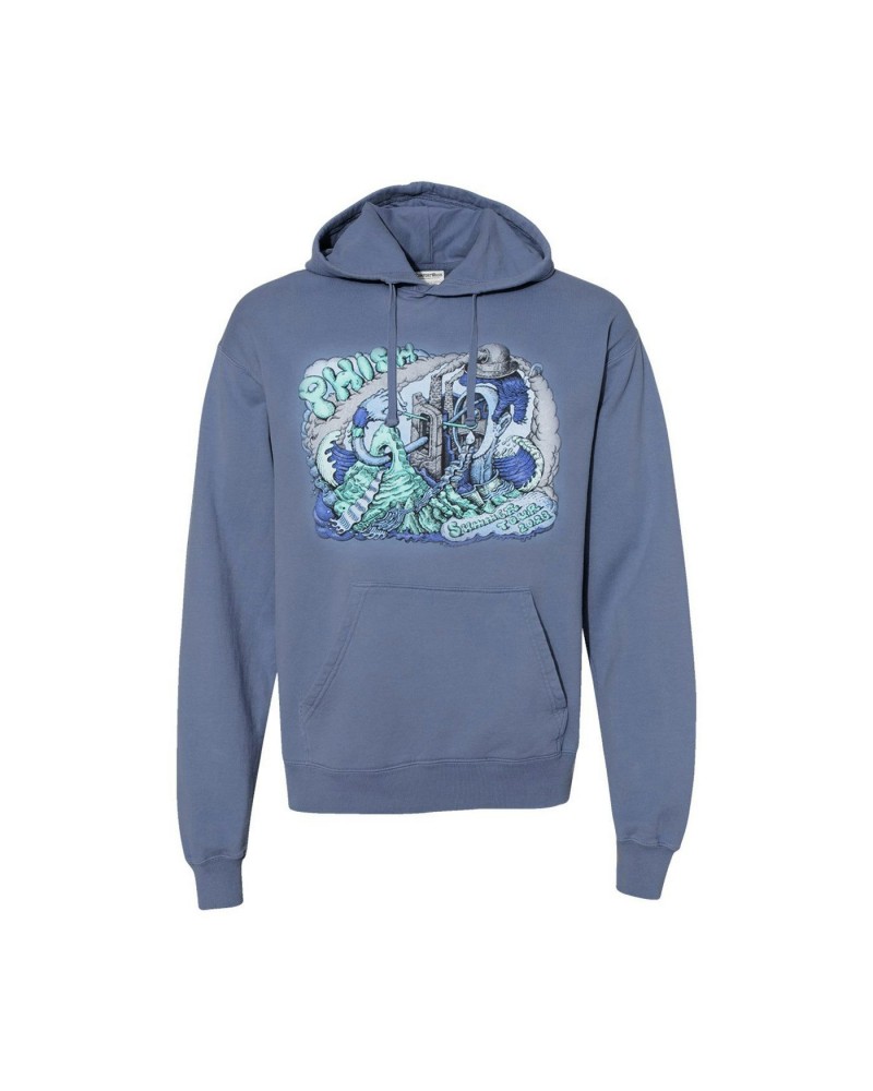 Phish Welker Free Motion Pullover Hoodie on Saltwater Blue $26.00 Sweatshirts