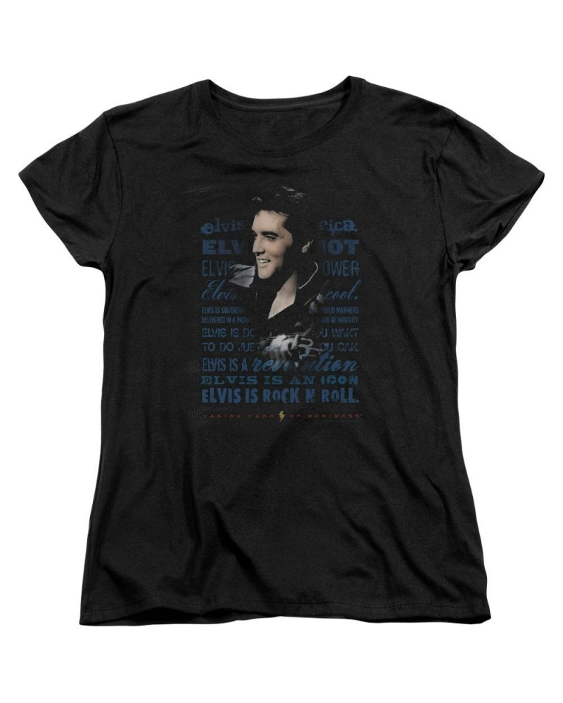 Elvis Presley Women's Shirt | ICON Ladies Tee $6.12 Shirts