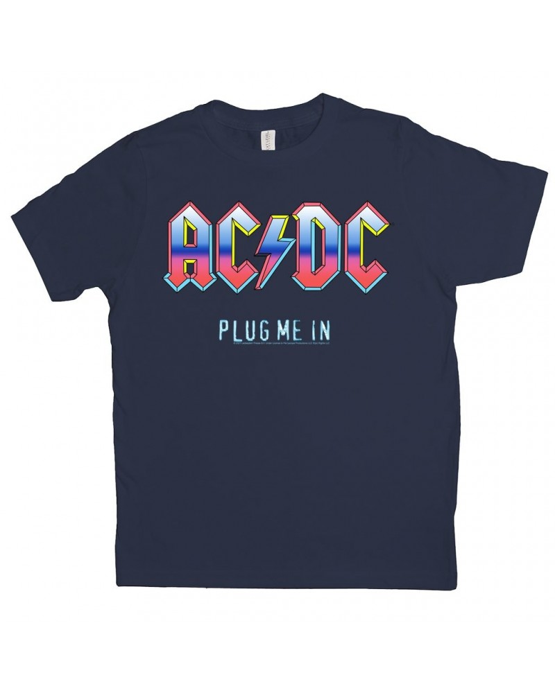 AC/DC Kids T-Shirt | Plug Me In Pastel Design Kids Shirt $10.33 Kids