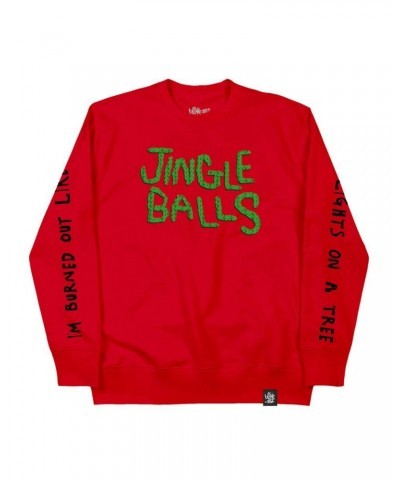 blink-182 Jingle Balls Red Crewneck Sweatshirt $24.50 Sweatshirts