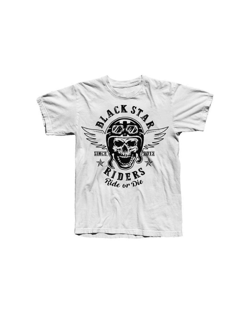 Black Star Riders Skeleton Biker White Online Exclusive T-Shirt $12.19 Shirts