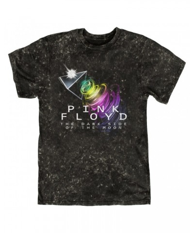 Pink Floyd T-shirt | Dark Side Of The Moon Energy Cyclone Mineral Wash Shirt $14.08 Shirts