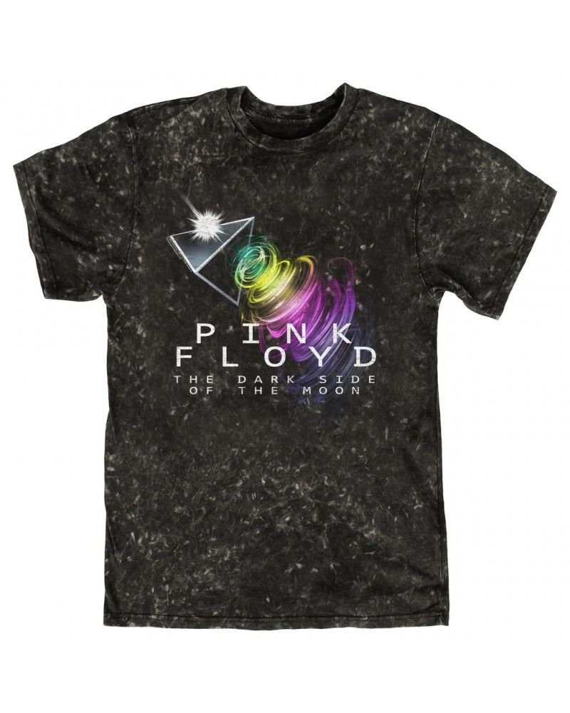 Pink Floyd T-shirt | Dark Side Of The Moon Energy Cyclone Mineral Wash Shirt $14.08 Shirts