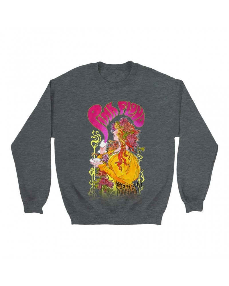 Pink Floyd Sweatshirt | Marquee London 1966 Promotion Image Sweatshirt $13.28 Sweatshirts