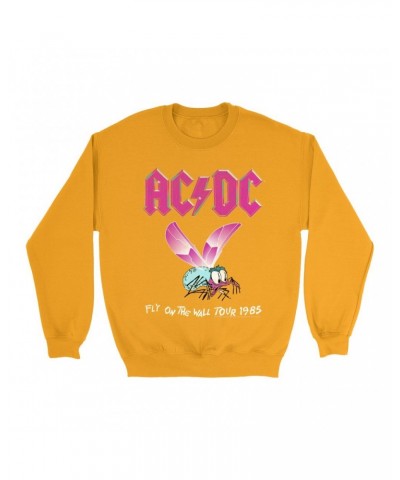 AC/DC Bright Colored Sweatshirt | Fly On The Wall Tour 1985 Sweatshirt $13.28 Sweatshirts