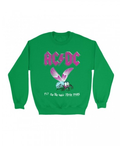 AC/DC Bright Colored Sweatshirt | Fly On The Wall Tour 1985 Sweatshirt $13.28 Sweatshirts