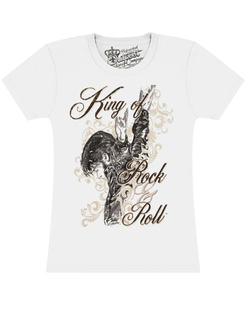 Elvis Presley King Scroll Women's Babydoll $2.44 Shirts