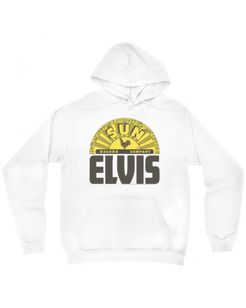 Elvis Presley Sun Records Hoodie | Bold Record Label Logo Sun Records Hoodie $12.38 Sweatshirts