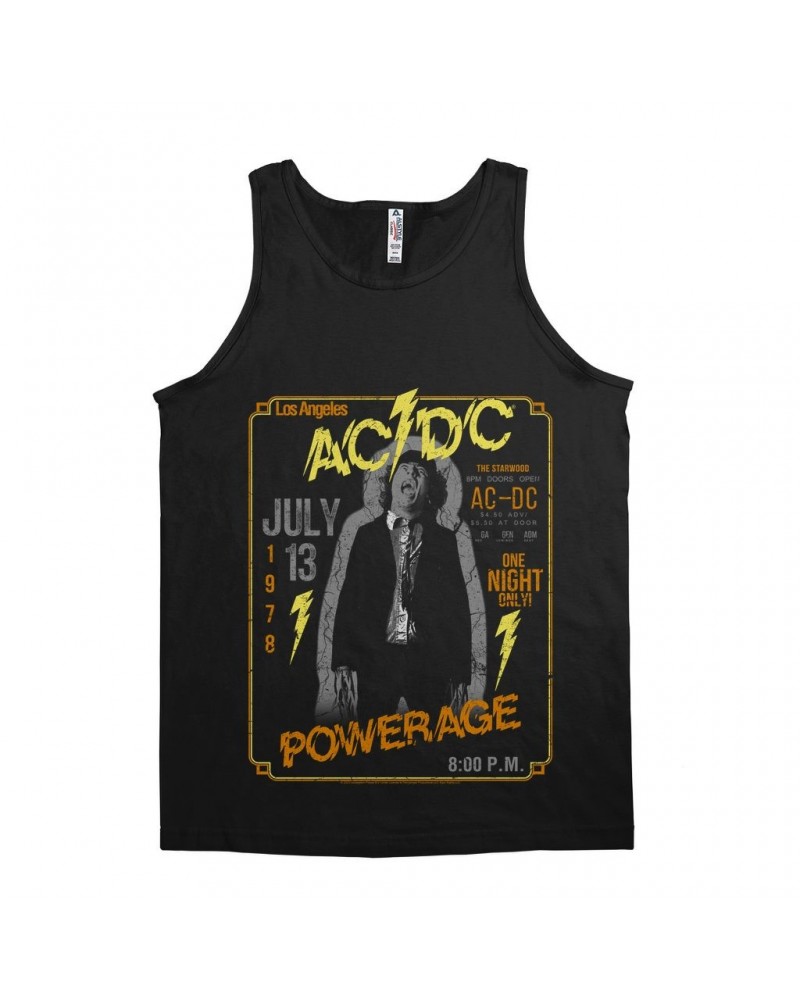 AC/DC Unisex Tank Top | Powerage Los Angeles July 1978 Distressed Shirt $10.73 Shirts