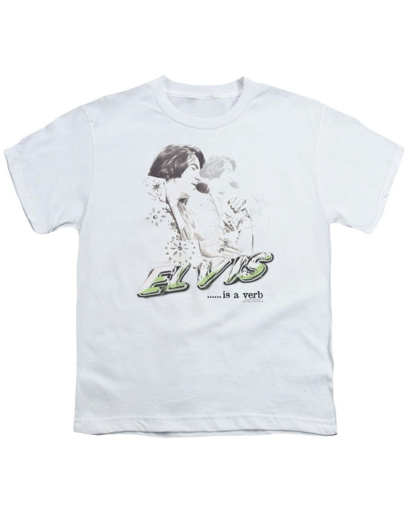 Elvis Presley Youth Tee | ELVIS IS A VERB Youth T Shirt $5.70 Kids