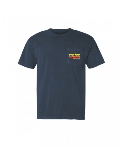 AC/DC T-Shirt | Powerage Logo Banner Pocket T-shirt $11.68 Shirts