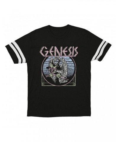 Genesis T-Shirt | Pastel Vintage Logo Distressed Football Shirt $10.54 Shirts