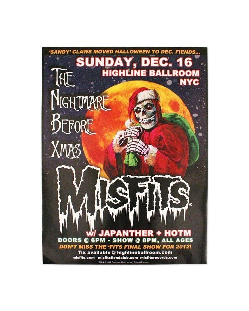 Misfits The Nightmare Before Xmas Poster $2.29 Decor