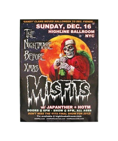 Misfits The Nightmare Before Xmas Poster $2.29 Decor