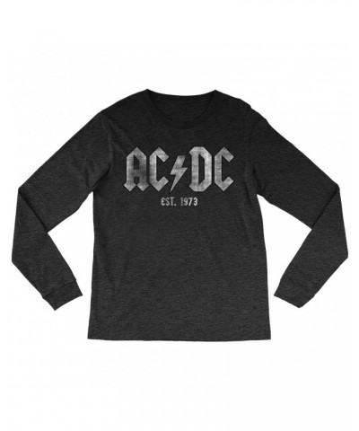 AC/DC Heather Long Sleeve Shirt | Est. 1973 Distressed Shirt $10.48 Shirts