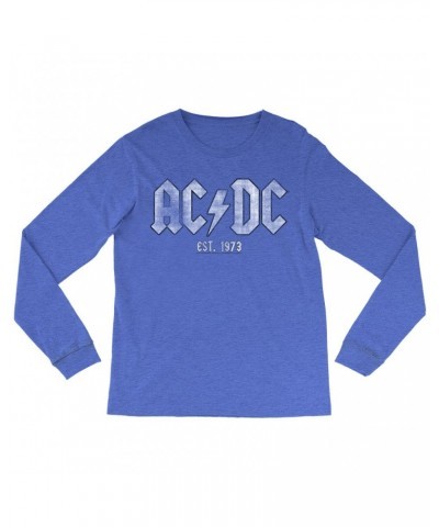 AC/DC Heather Long Sleeve Shirt | Est. 1973 Distressed Shirt $10.48 Shirts