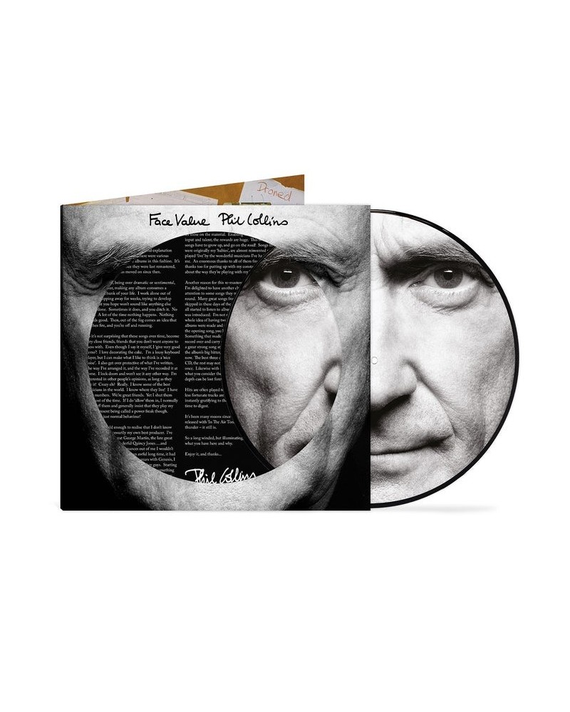 Phil Collins FACE VALUE (PICTURE DISC) Vinyl Record $9.72 Vinyl