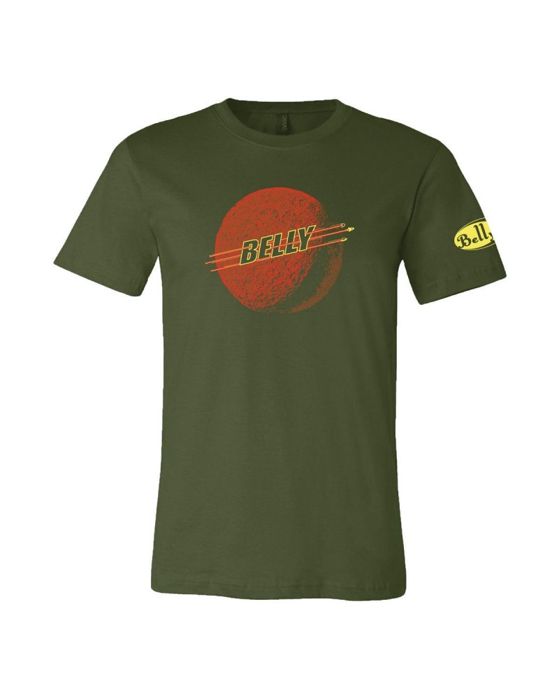 Belly Low Red Moon T-Shirt - Olive $10.25 Shirts