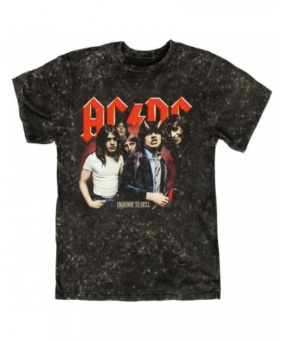 AC/DC T-shirt | Highway To Hell Album Group Image Mineral Wash Shirt $10.18 Shirts