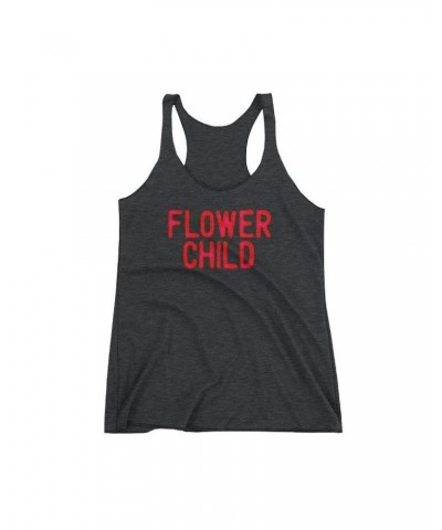 Woodstock Flowerchild Charcoal Racer Tank $15.30 Shirts