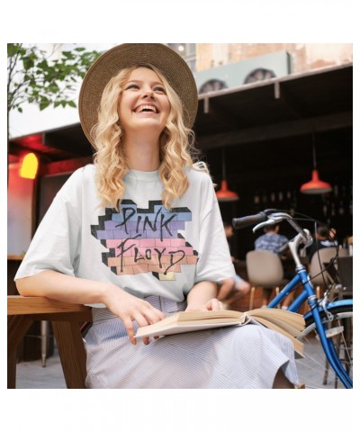 Pink Floyd T-Shirt | Another Brick In The Wall Rainbow Ombre Image Distressed Shirt $10.48 Shirts