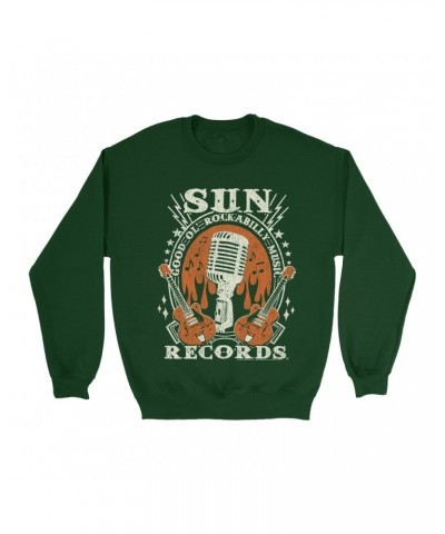 Sun Records Sweatshirt | Good Ol' Rockabilly Music Distressed Sweatshirt $11.88 Sweatshirts