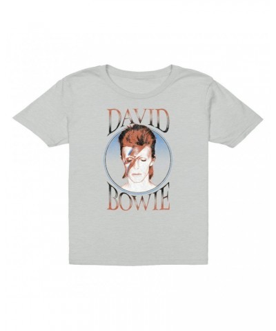 David Bowie Kids T-Shirt | Reissue Aladdin Sane Design Distressed Kids T-Shirt $7.49 Kids