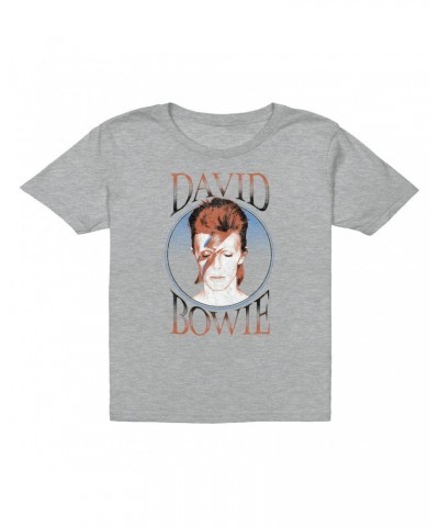 David Bowie Kids T-Shirt | Reissue Aladdin Sane Design Distressed Kids T-Shirt $7.49 Kids