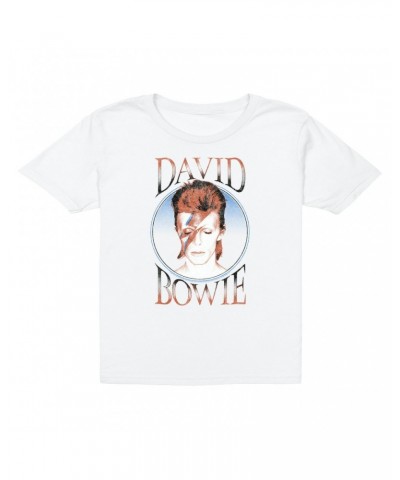 David Bowie Kids T-Shirt | Reissue Aladdin Sane Design Distressed Kids T-Shirt $7.49 Kids