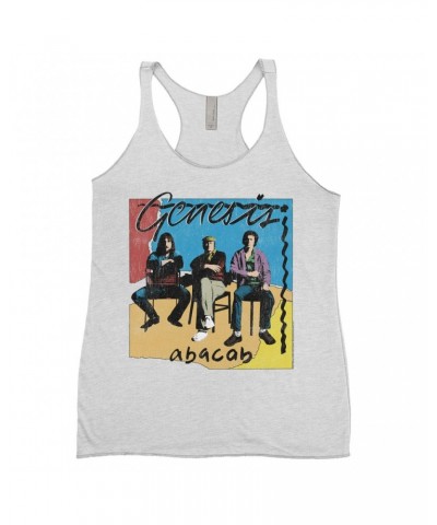 Genesis Ladies' Tank Top | Abacab Album Retro Image Distressed Shirt $12.16 Shirts