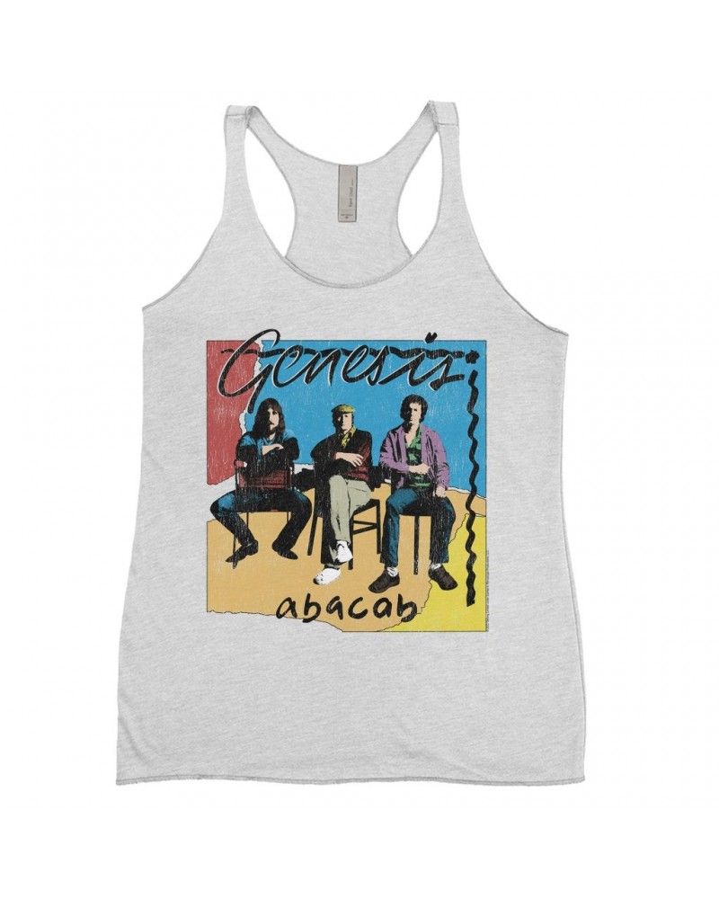 Genesis Ladies' Tank Top | Abacab Album Retro Image Distressed Shirt $12.16 Shirts