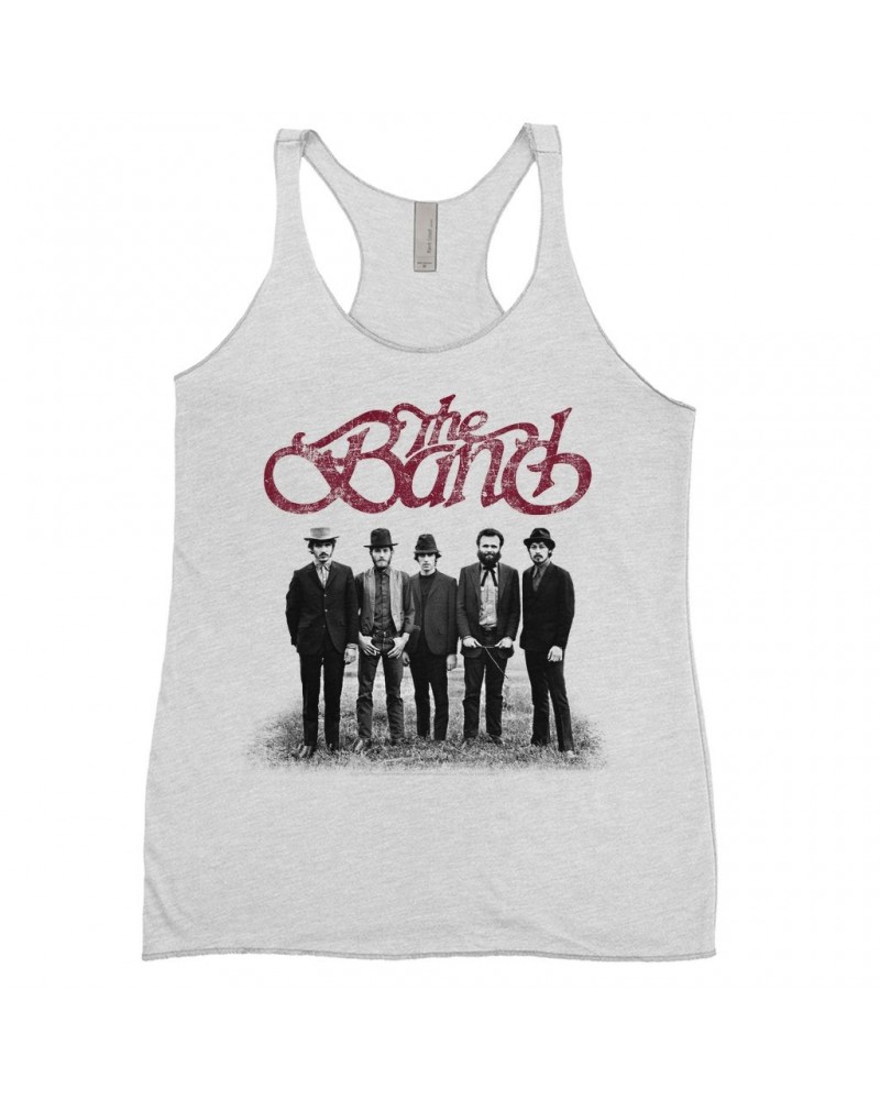 The Band Ladies' Tank Top | Group Photo And Logo Distressed Shirt $9.84 Shirts